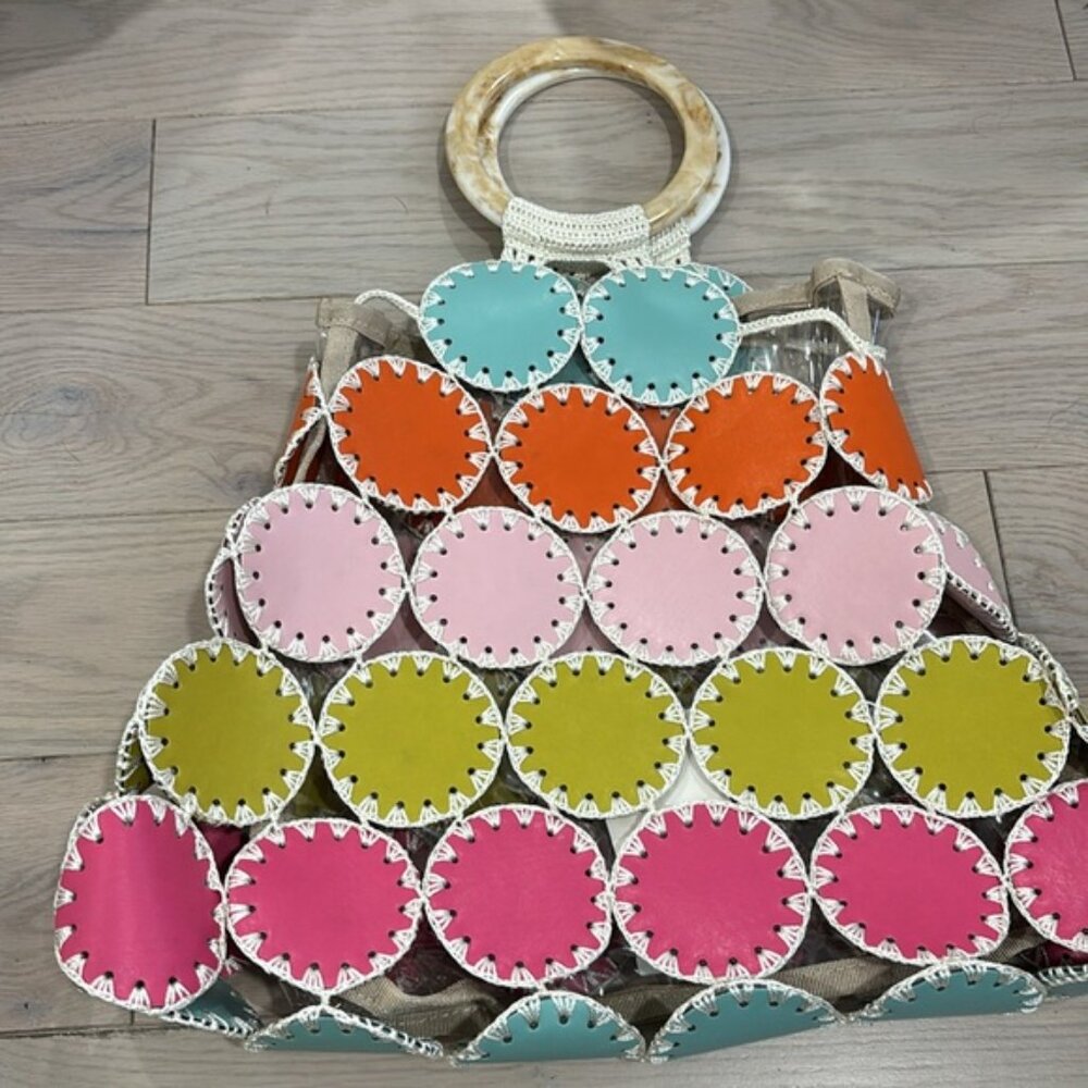 My Beachy Side Mochi Rainbow Crochet Bucket Bag - Picture 4 of 6
